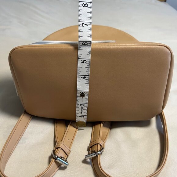 Miniso Beige Faux Leather Backpack - Picture 9 of 9